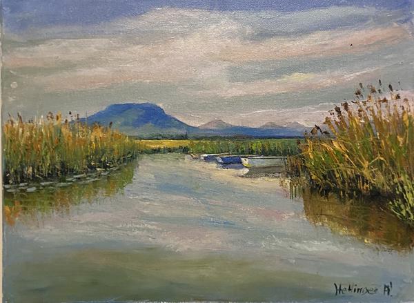 Jó reggelt Badacsony! (30x35 cm)<br/>Olaj vaszon<br/>A kép: 50 000 Ft<br/><br/><button onclick='sendEmail()' style='background-color: #333; color: white; border: none; padding: 10px 20px; text-align: center; text-decoration: none; display: inline-block; font-size: 16px; margin: 4px 2px; cursor: pointer;'>Kapcsolatfelvétel</button>
