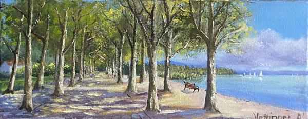 Sétányon (20x50cm)<br/>Olaj vászon<br/>A kép: 60 000 Ft<br/><br/><button onclick='sendEmail()' style='background-color: #333; color: white; border: none; padding: 10px 20px; text-align: center; text-decoration: none; display: inline-block; font-size: 16px; margin: 4px 2px; cursor: pointer;'>Kapcsolatfelvétel</button>
