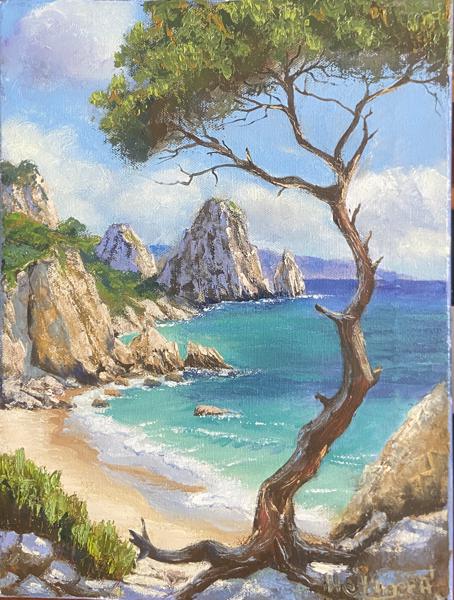 Sziklák között (40x30 cm)<br/>Olaj vászon<br/>A kép: 80 000 Ft<br/><br/><button onclick='sendEmail()' style='background-color: #333; color: white; border: none; padding: 10px 20px; text-align: center; text-decoration: none; display: inline-block; font-size: 16px; margin: 4px 2px; cursor: pointer;'>Kapcsolatfelvétel</button>