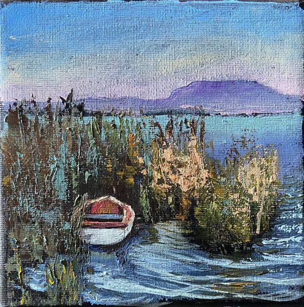 Reggel a nádasban (20x20 cm)<br/>Olaj vászon<br/>A kép: 20 000 Ft<br/><br/><button onclick='sendEmail()' style='background-color: #333; color: white; border: none; padding: 10px 20px; text-align: center; text-decoration: none; display: inline-block; font-size: 16px; margin: 4px 2px; cursor: pointer;'>Kapcsolatfelvétel</button>