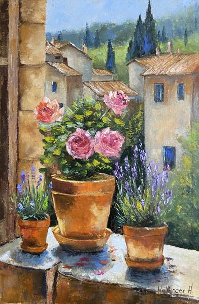 Virágok az ablakban (60x40 cm)<br/>Olaj, vászon<br/>A kép: 120 000 Ft<br/><br/><button onclick='sendEmail()' style='background-color: #333; color: white; border: none; padding: 10px 20px; text-align: center; text-decoration: none; display: inline-block; font-size: 16px; margin: 4px 2px; cursor: pointer;'>Kapcsolatfelvétel</button>